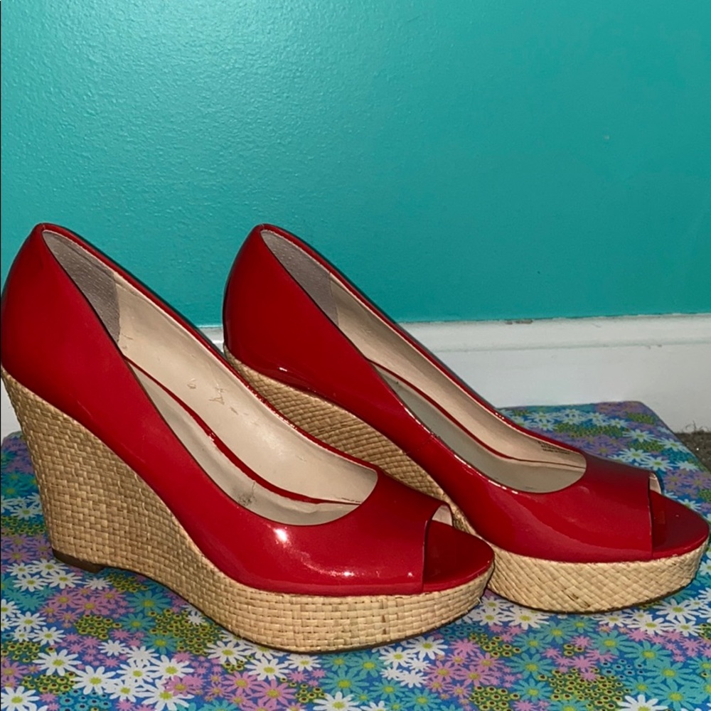 Franco Sarto Peep Toe Wedges